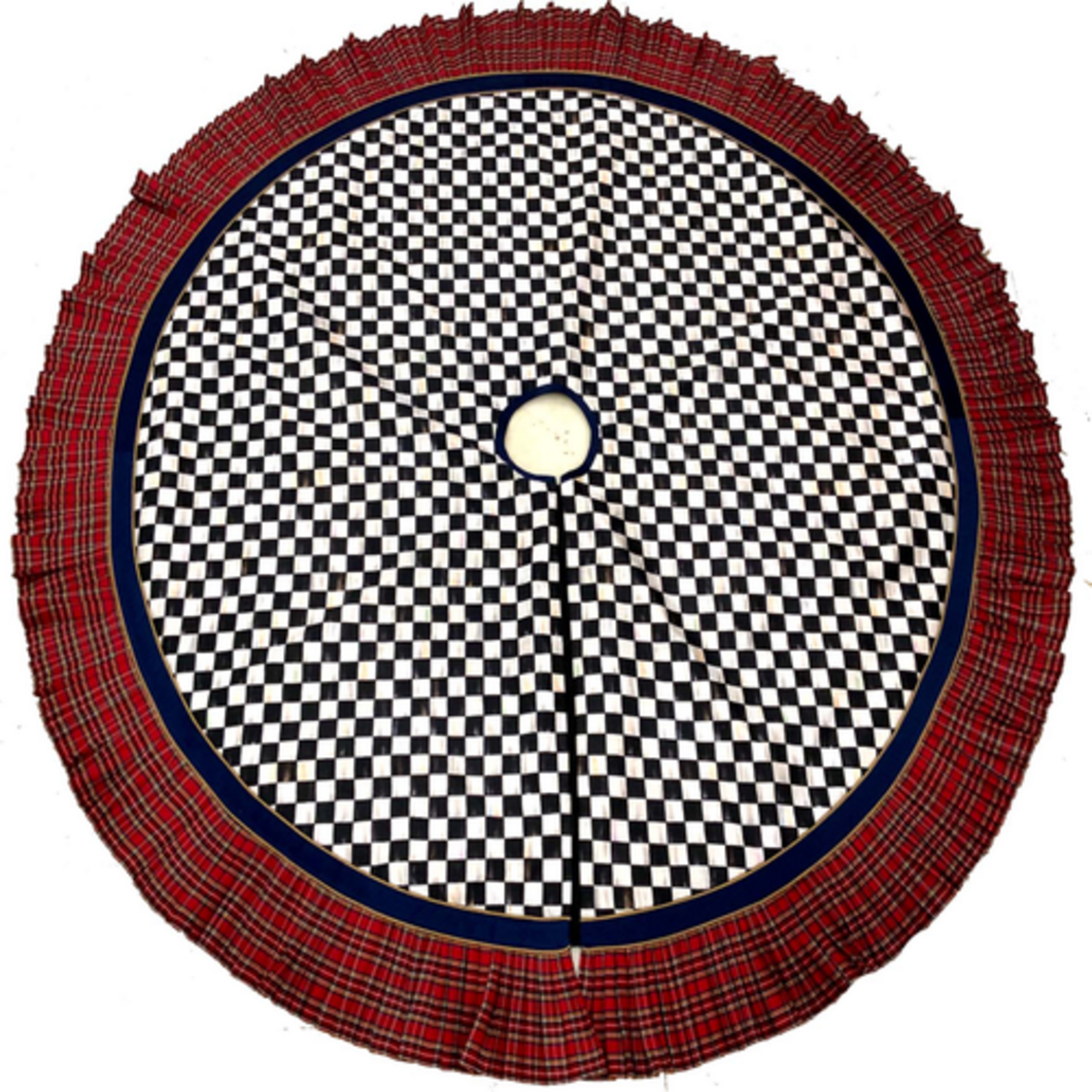 MacKenzie-Childs timeless tartan 60" tree skirt