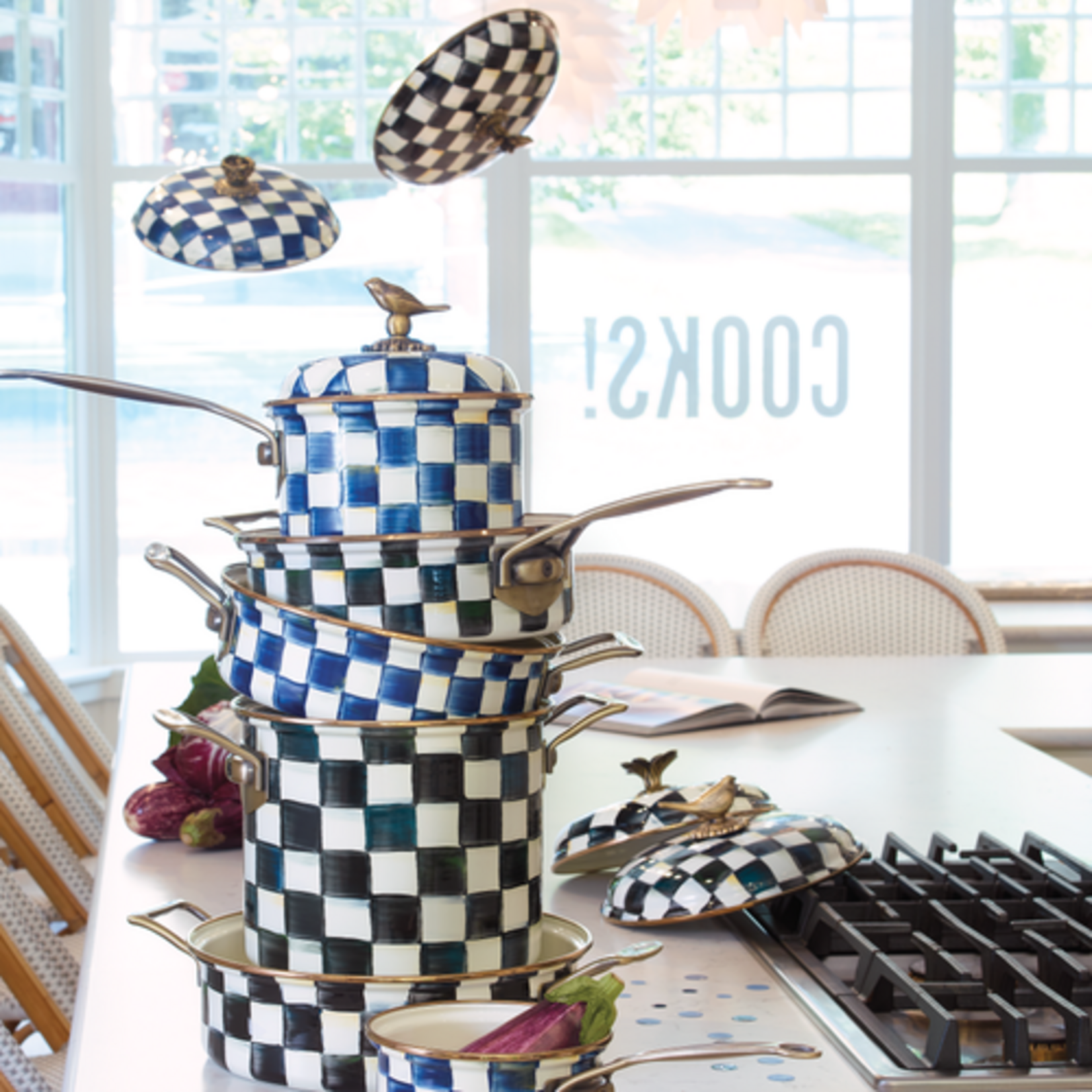 MacKenzie-Childs courtly check 3 quart saute pan