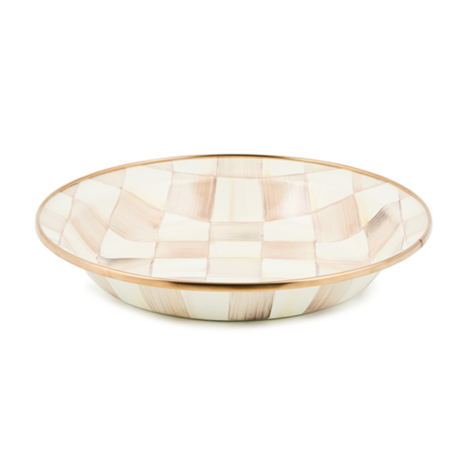 MacKenzie-Childs mocha check pie plate