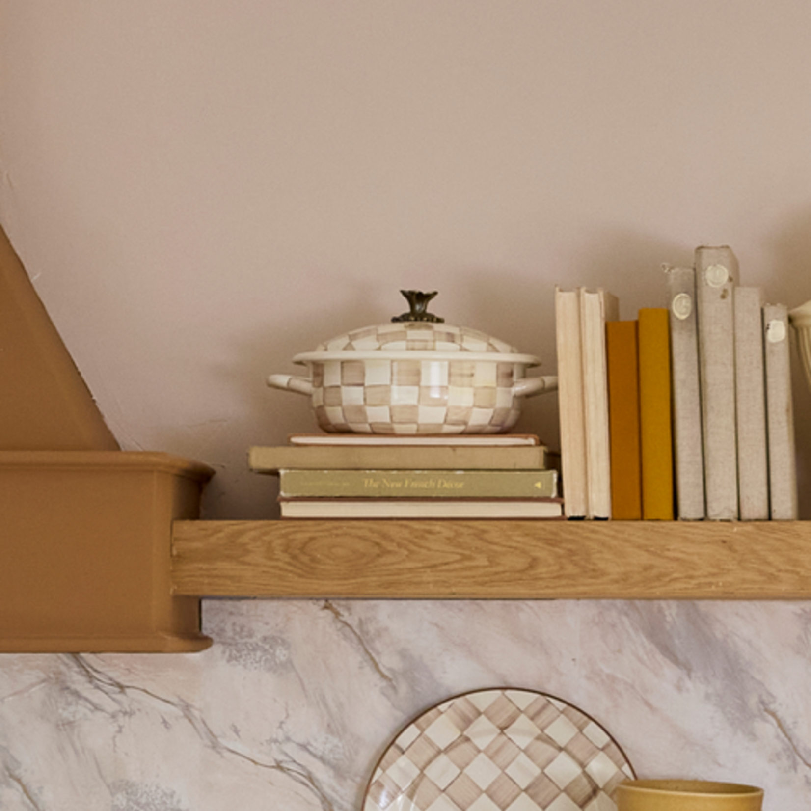 MacKenzie-Childs mocha check medium casserbole