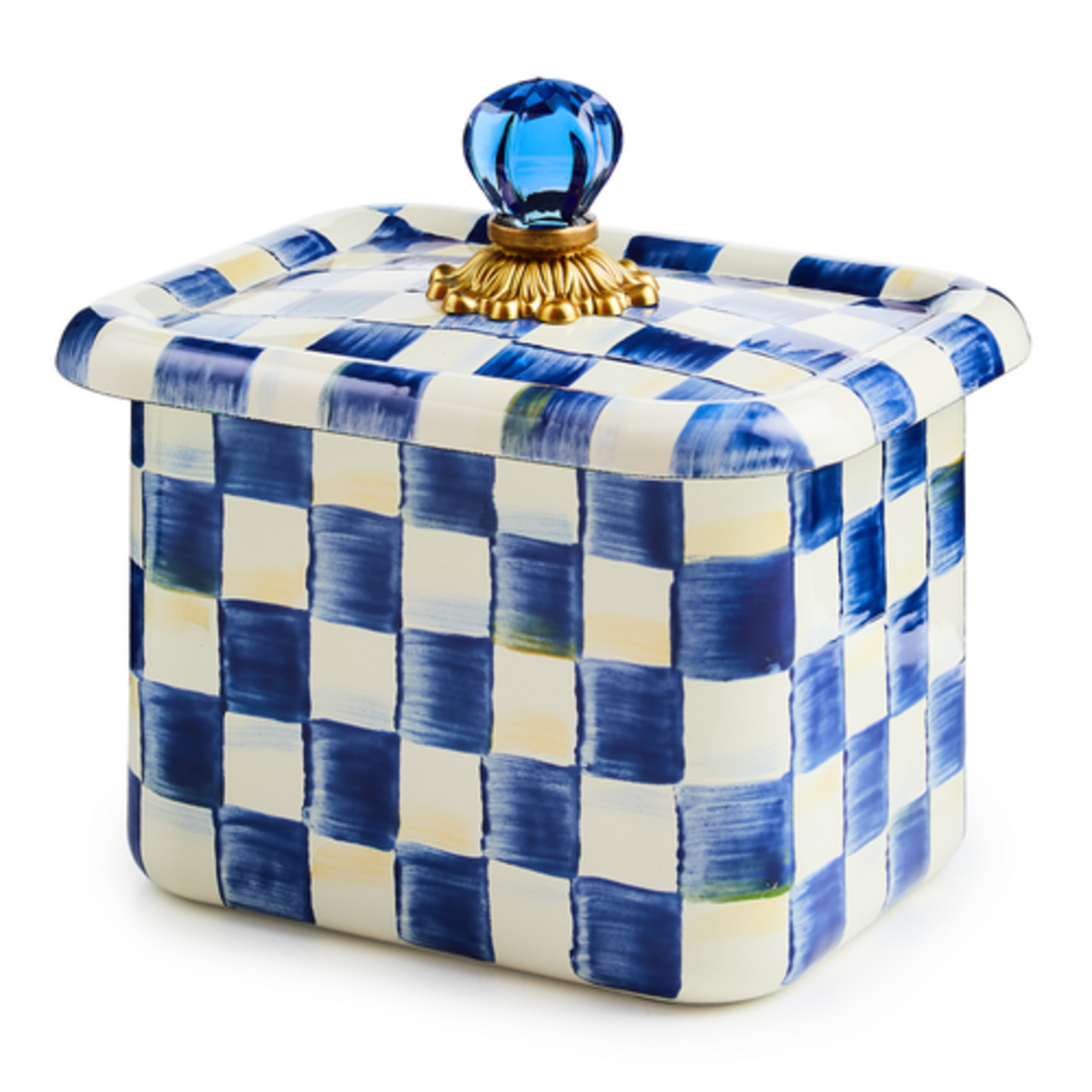 MacKenzie-Childs royal check recipe box