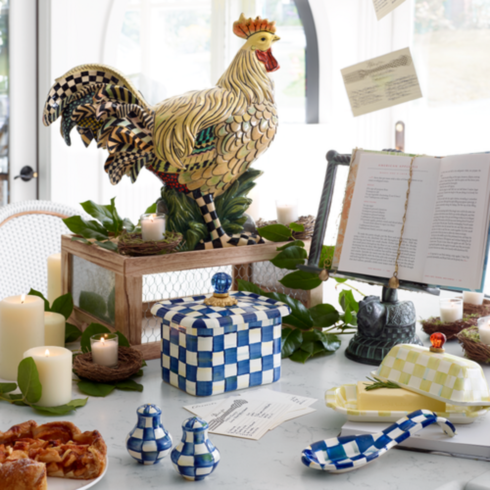 MacKenzie-Childs royal check recipe box