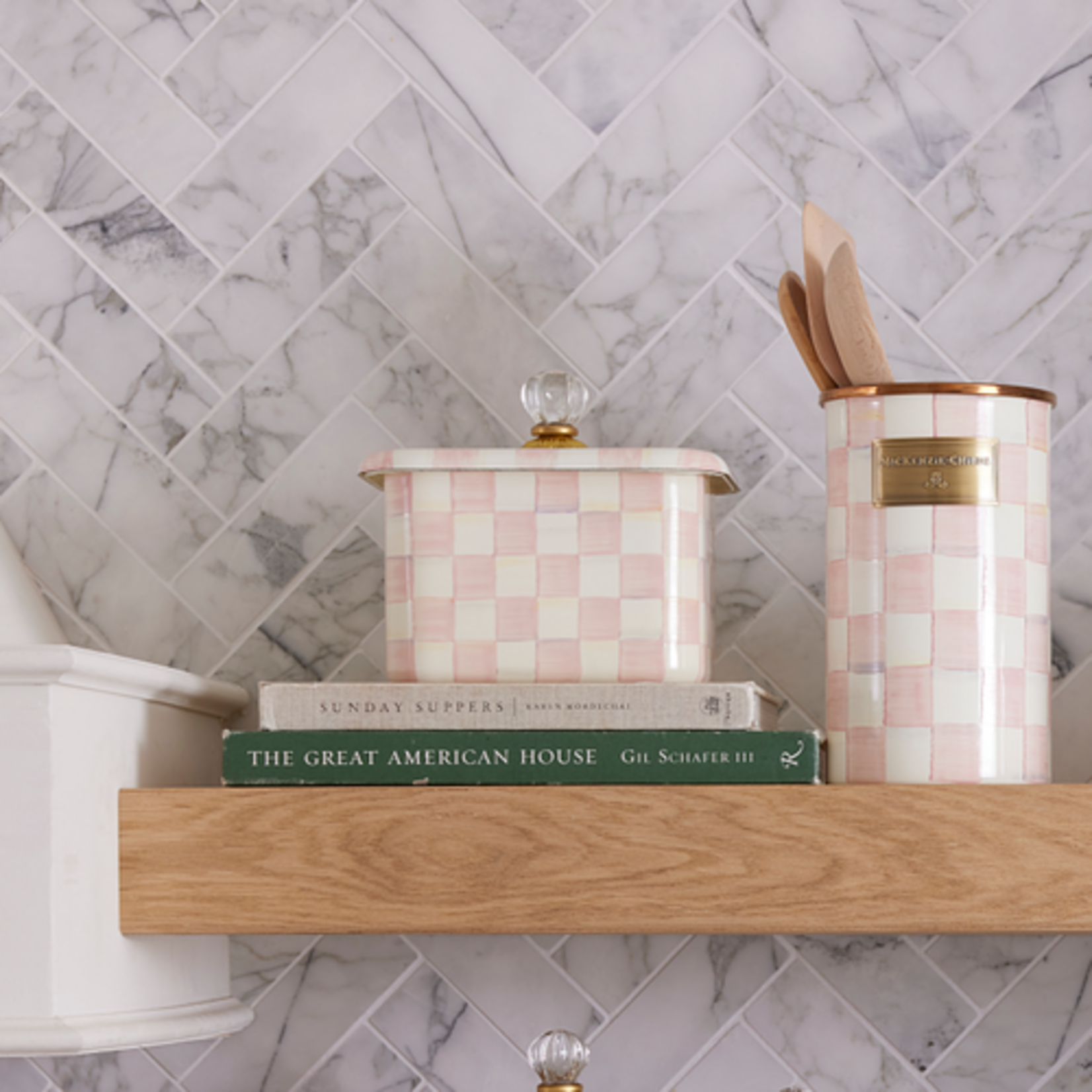 MacKenzie-Childs rosy check recipe box