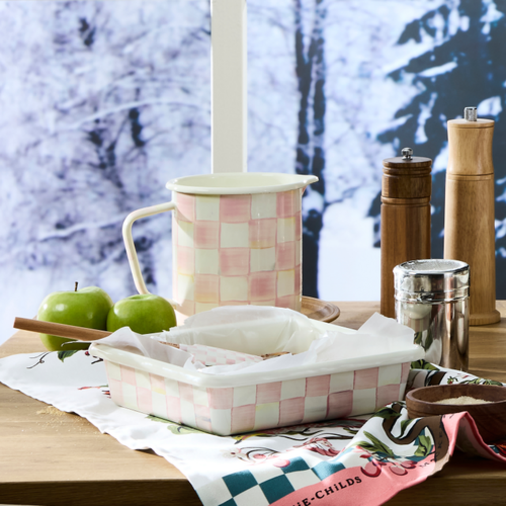 MacKenzie-Childs rosy check 7 cup measuring cup