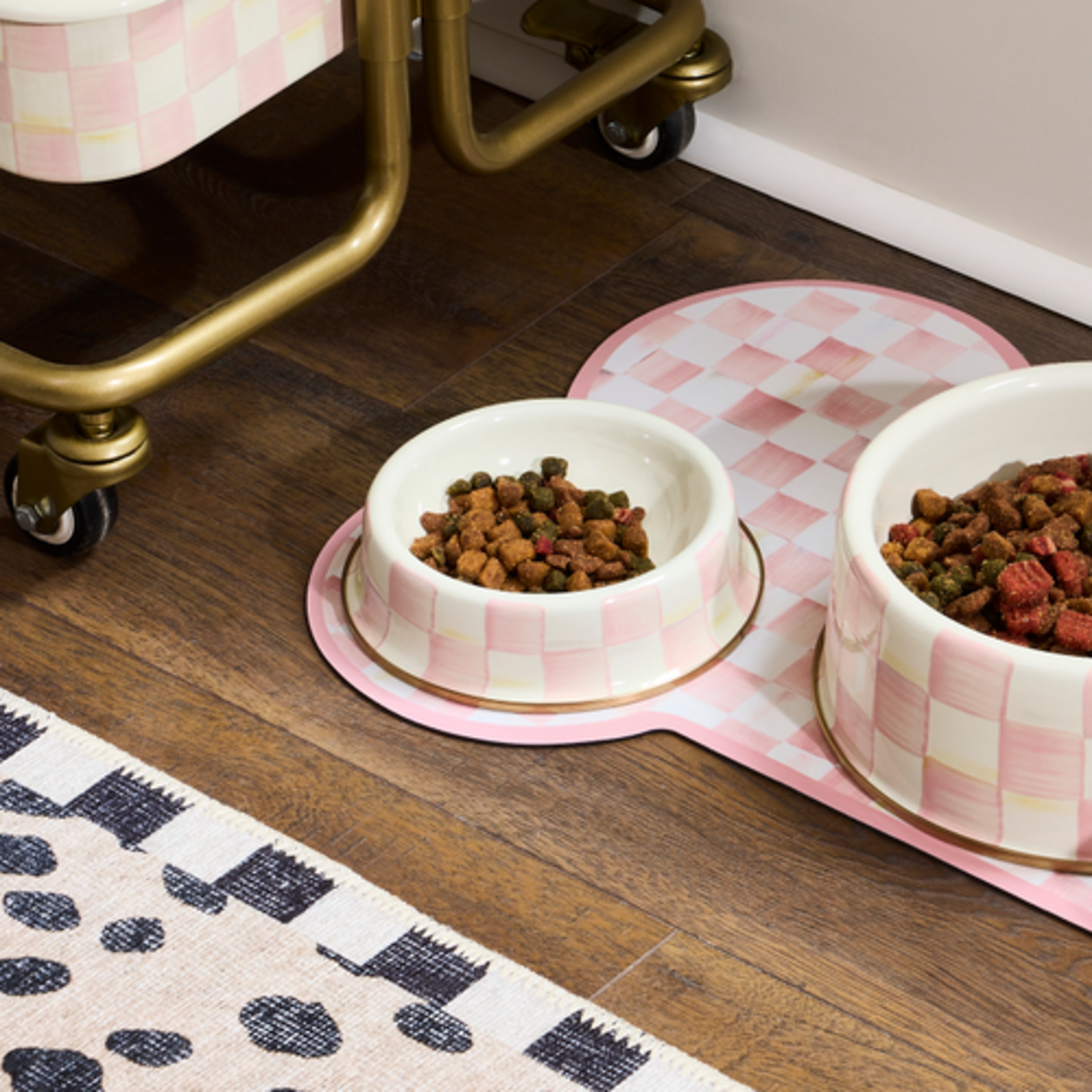 MacKenzie-Childs rosy check small pet dish