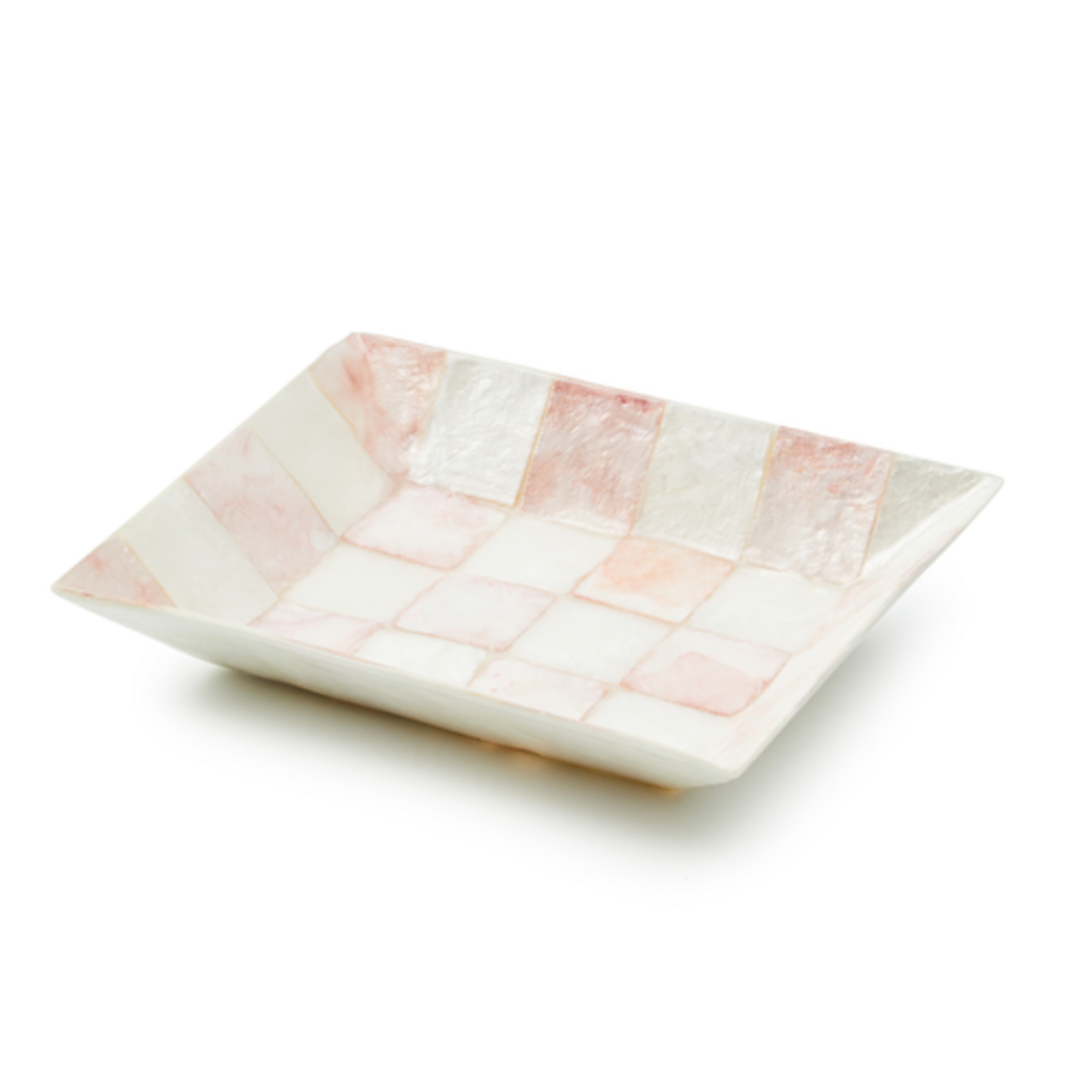 MacKenzie-Childs rosy check capiz soap dish