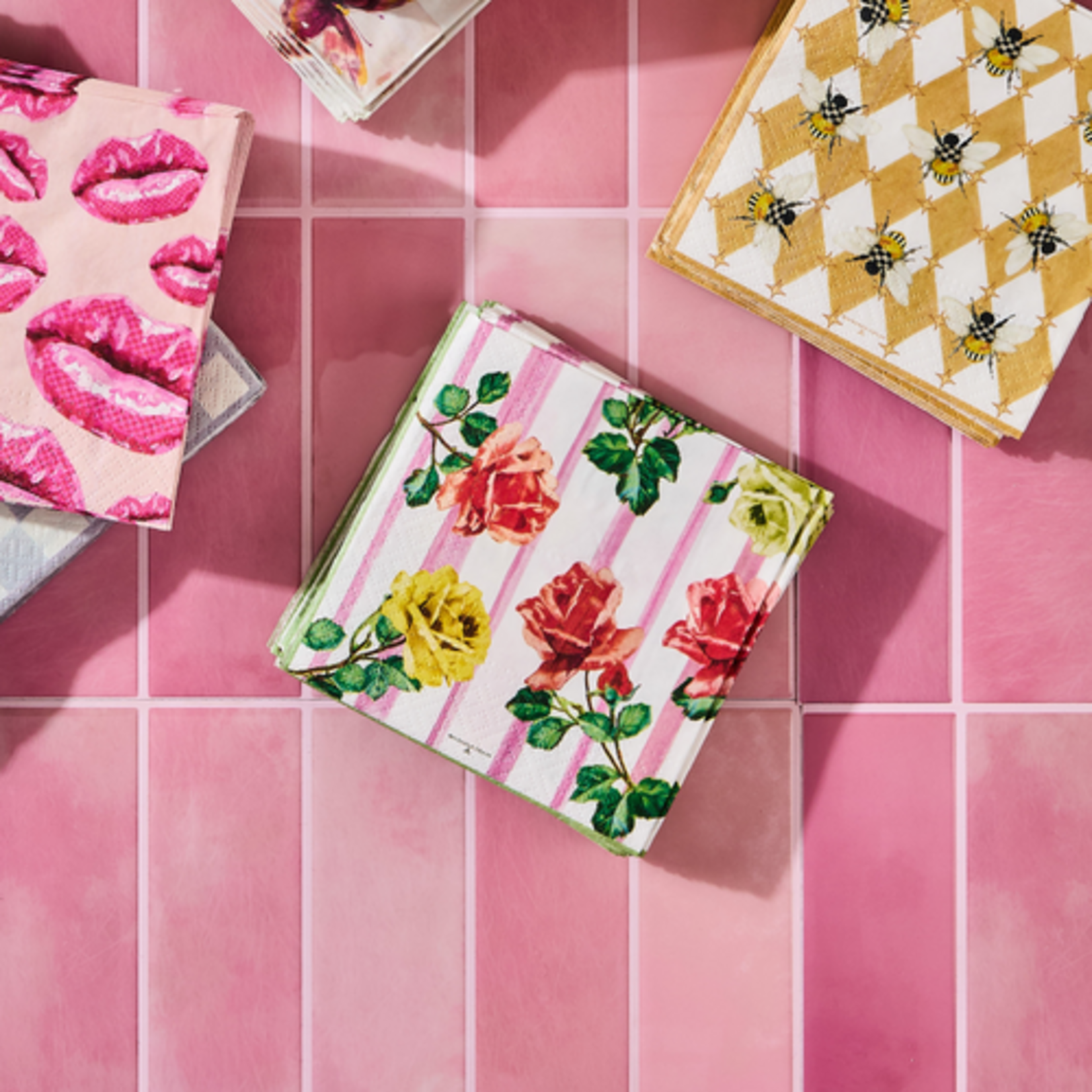 MacKenzie-Childs garden gala cocktail paper napkins