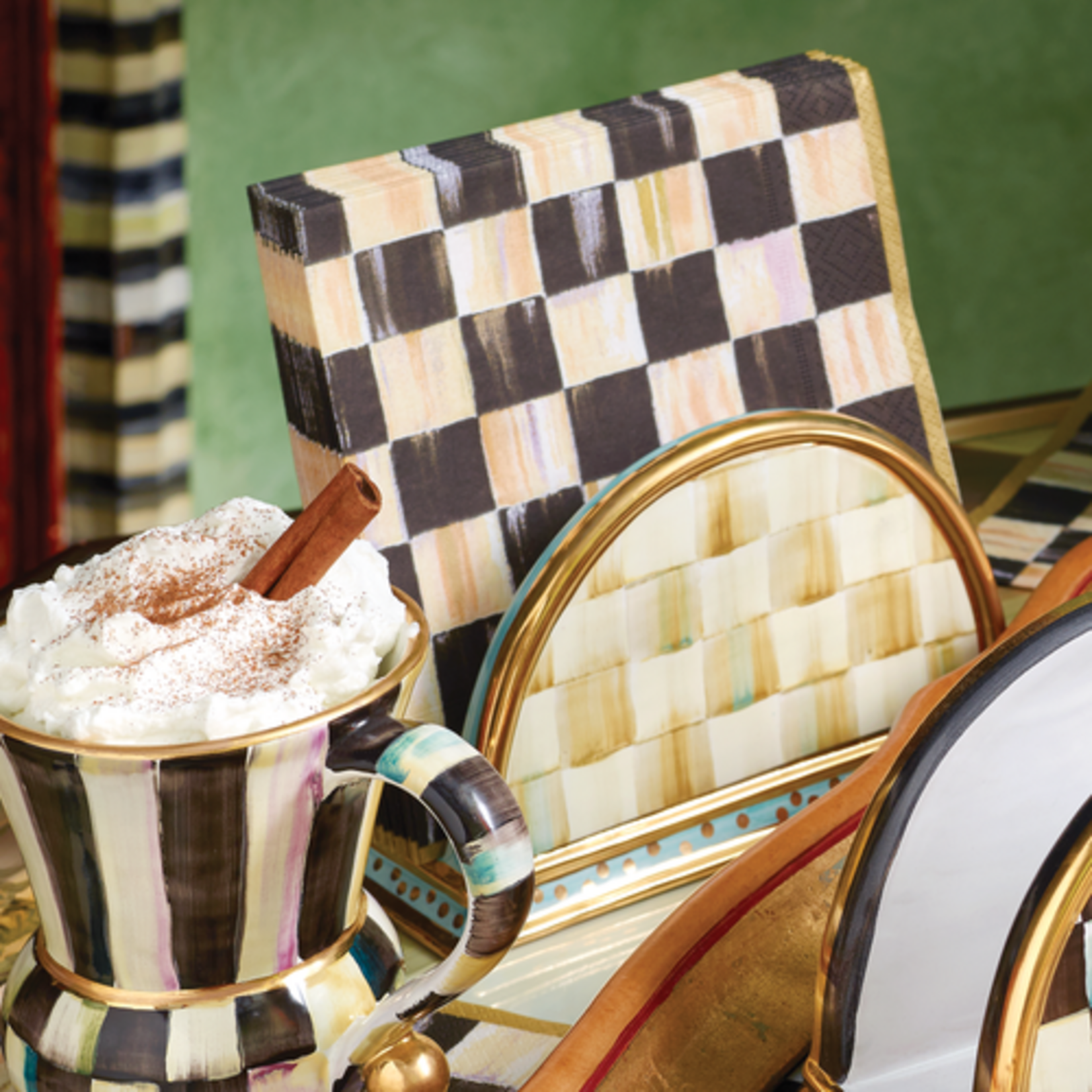 MacKenzie-Childs courtly check luncheon paper napkins