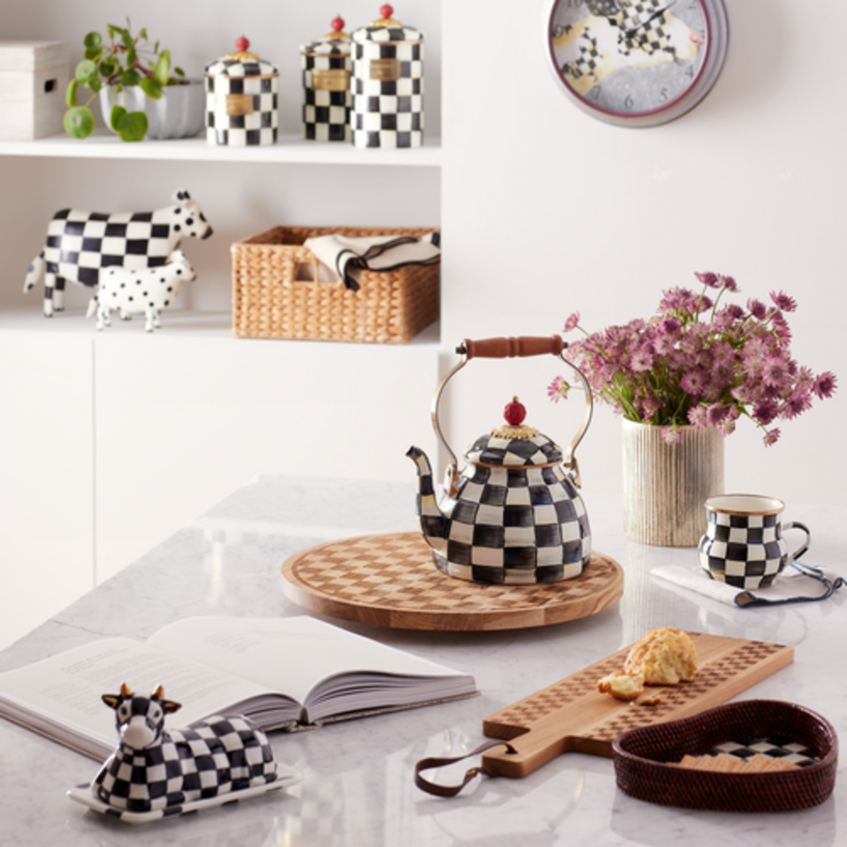 MacKenzie-Childs cow creamery butter dish