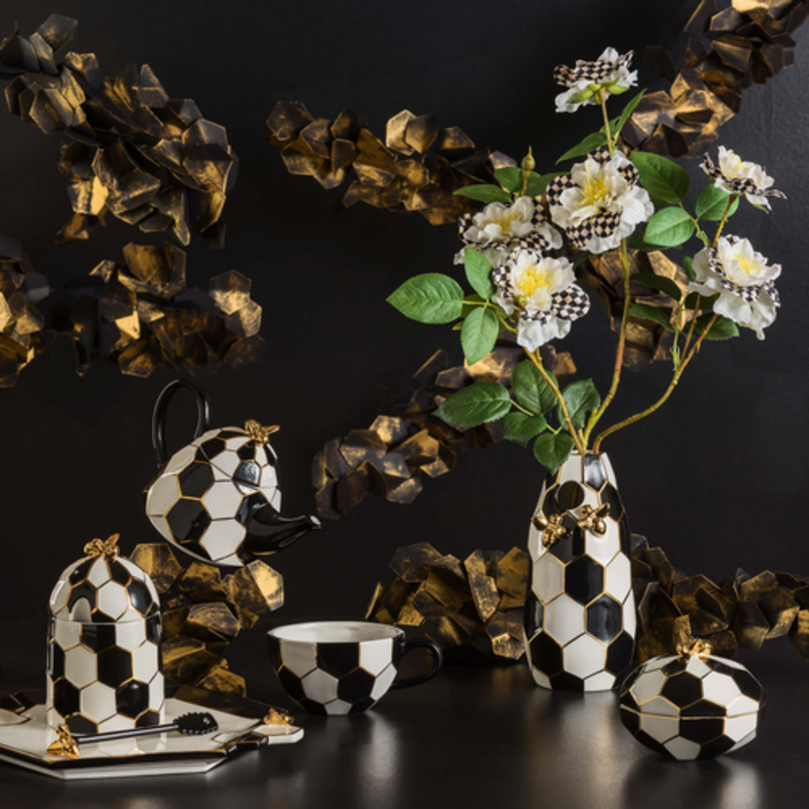 MacKenzie-Childs queen bee honey pot