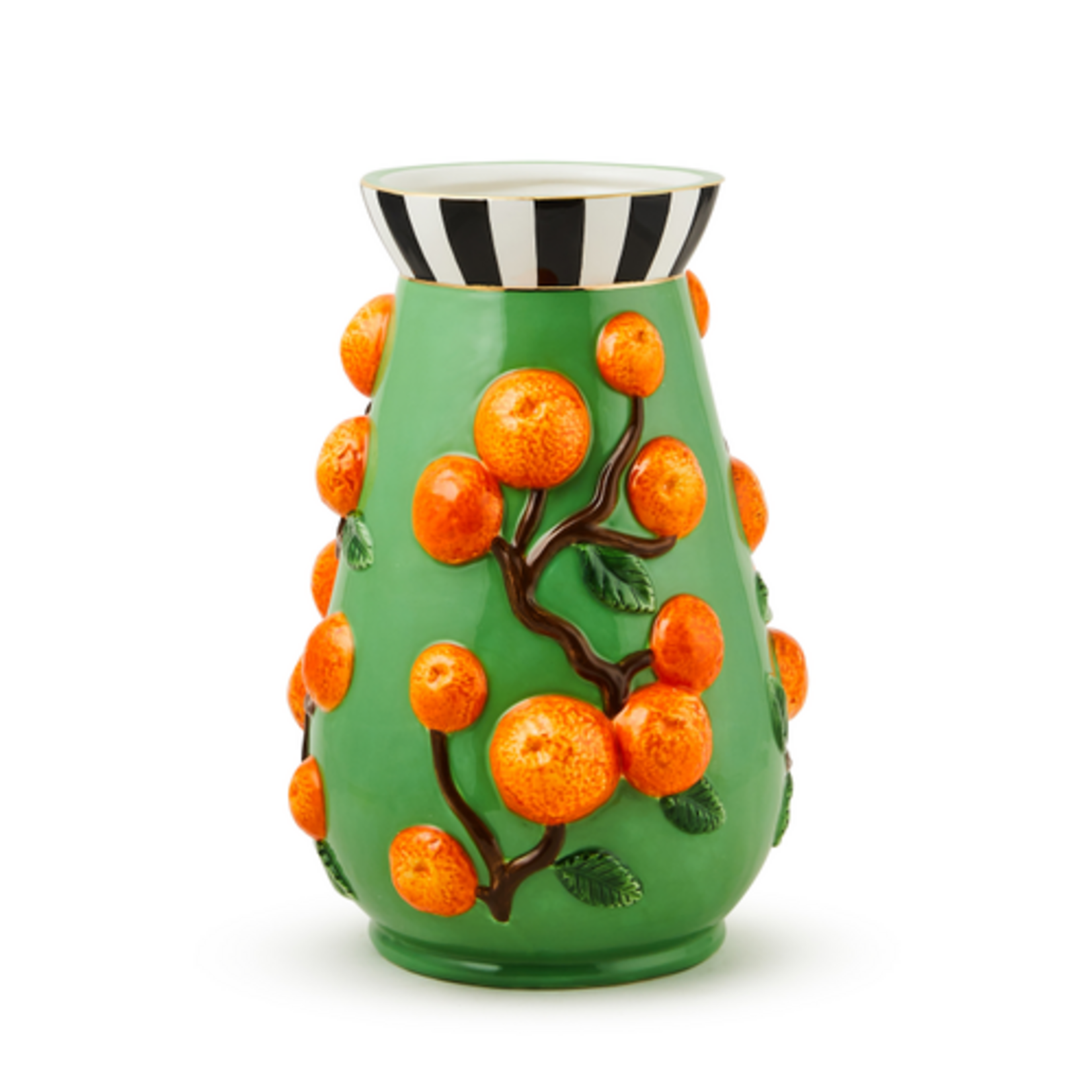 MacKenzie-Childs tutti frutti orange vase