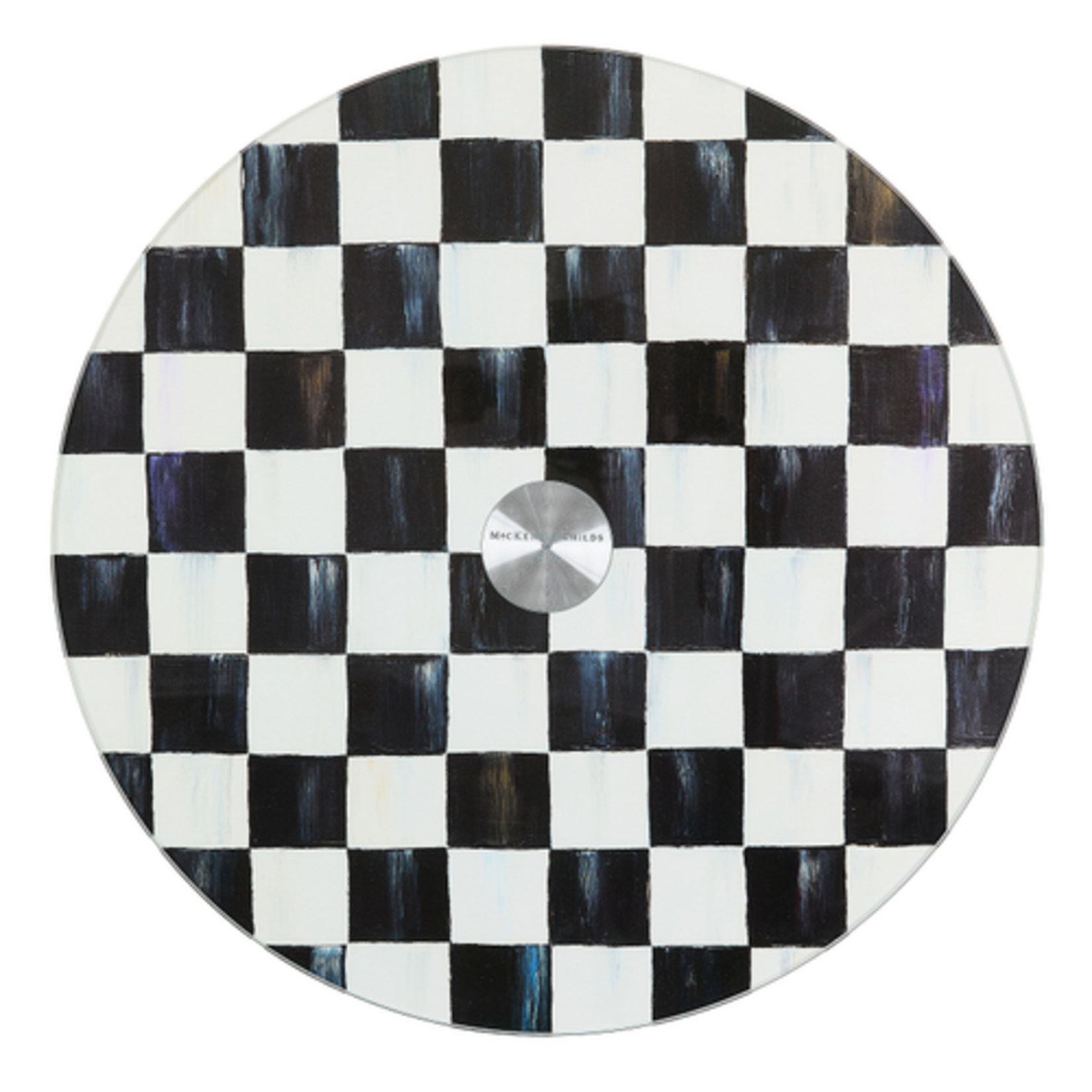 MacKenzie-Childs courtly check glass lazy susan