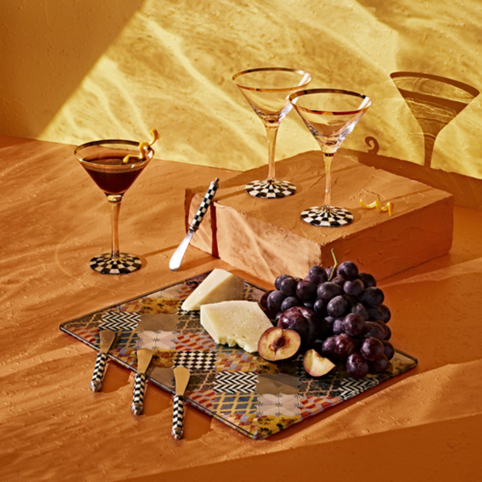 MacKenzie-Childs courtly check supper club spreaders