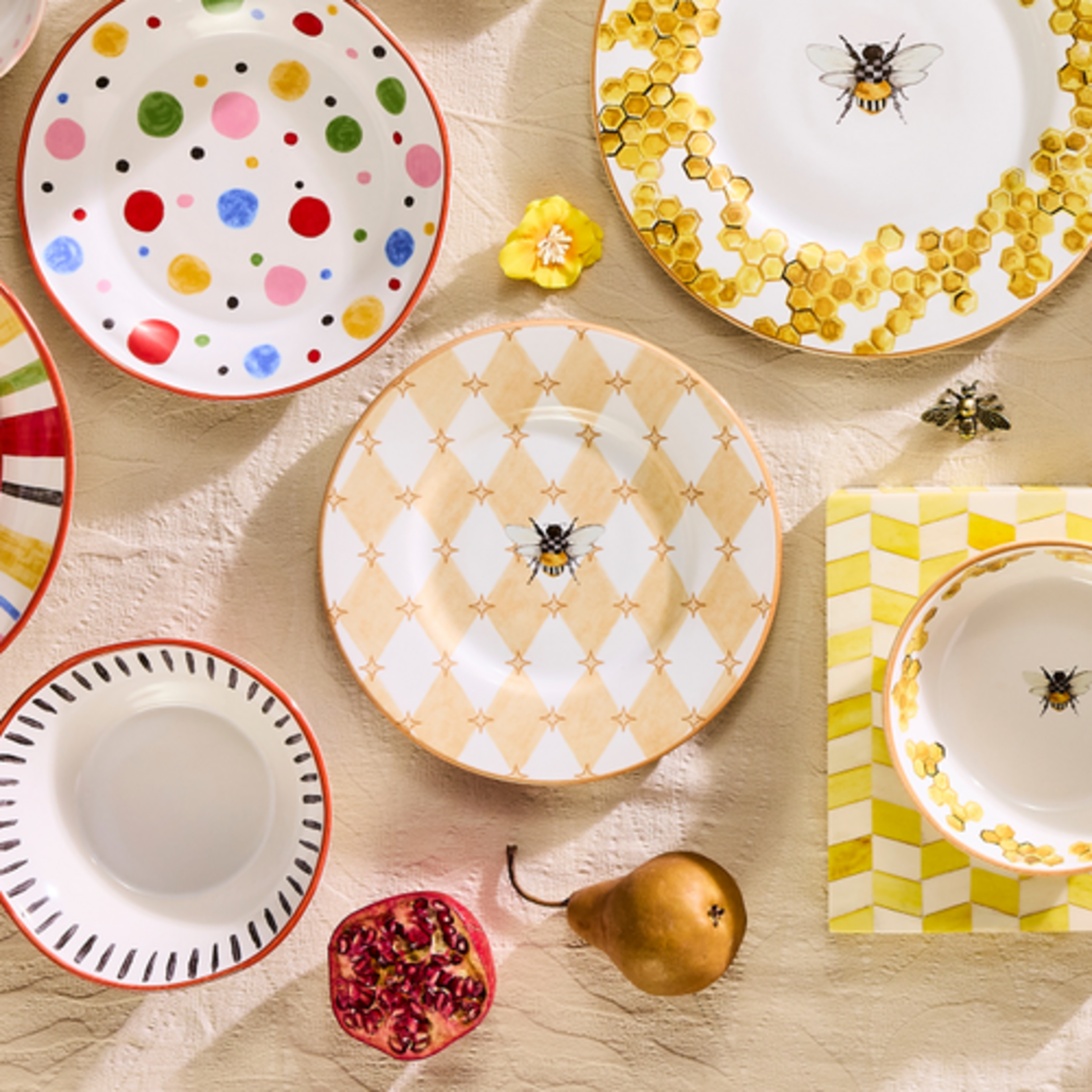 MacKenzie-Childs queen bee salad plate