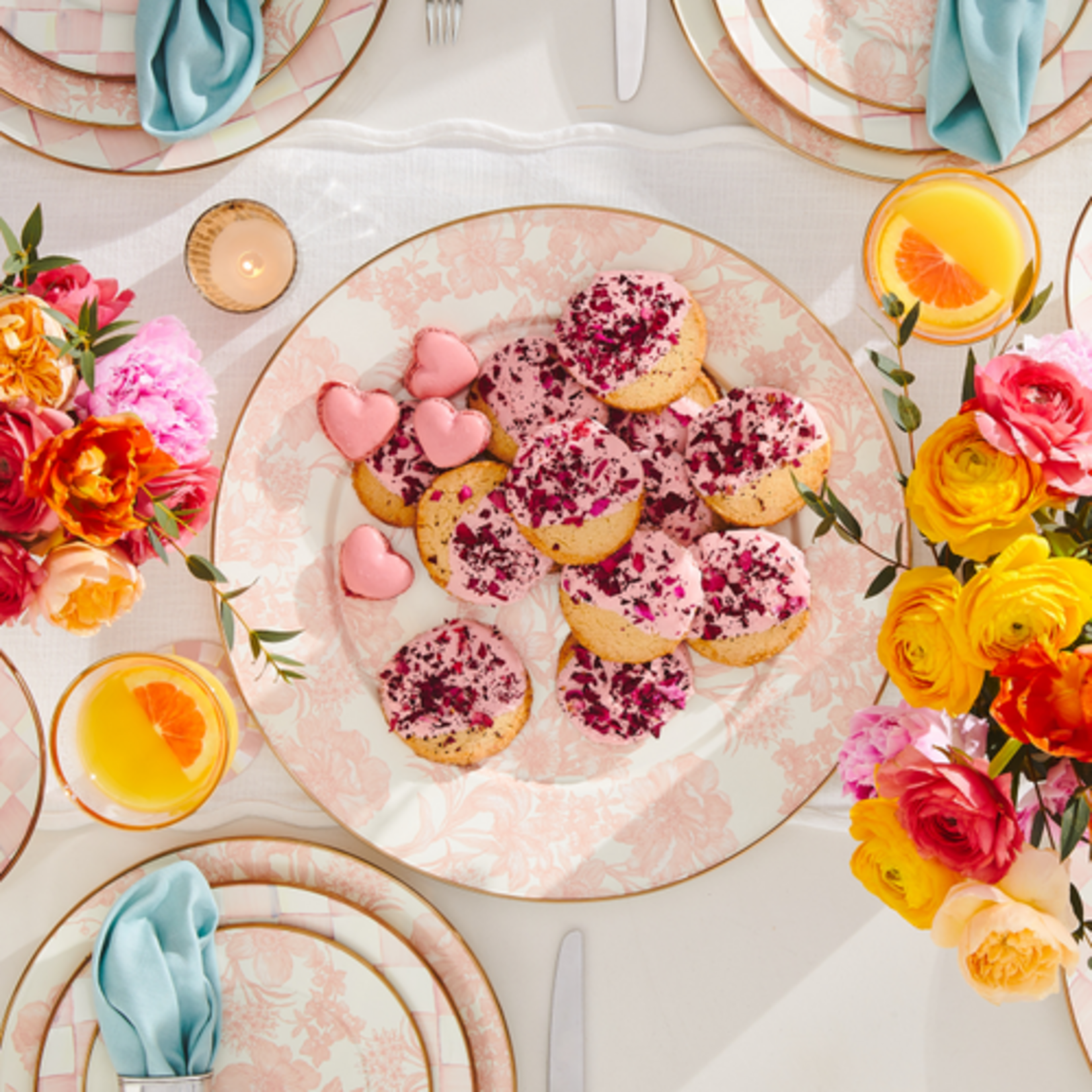 MacKenzie-Childs rosy check serving platter