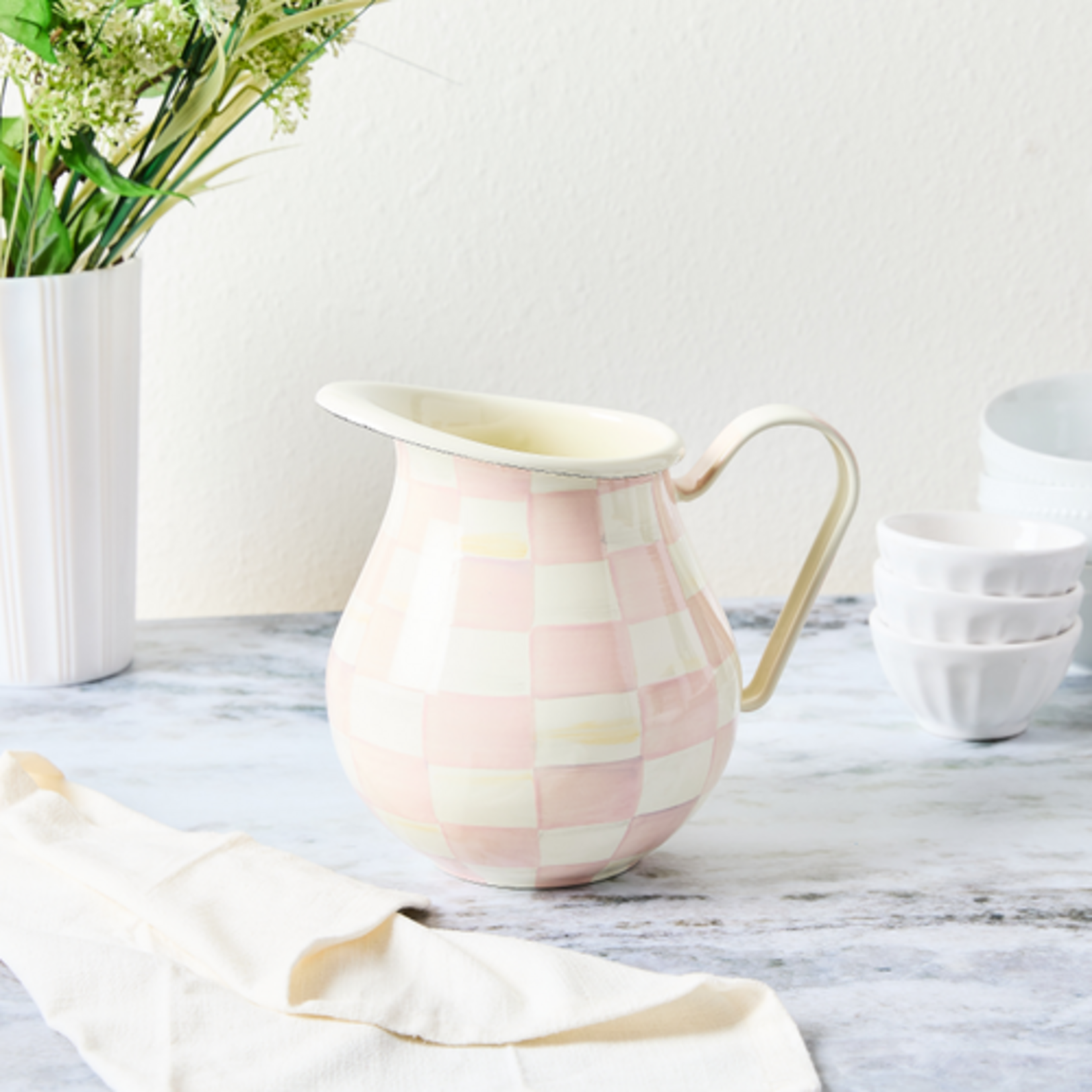 MacKenzie-Childs rosy check pitcher