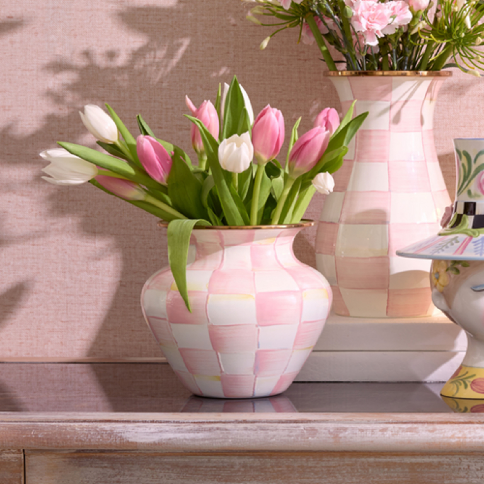 MacKenzie-Childs rosy check large vase