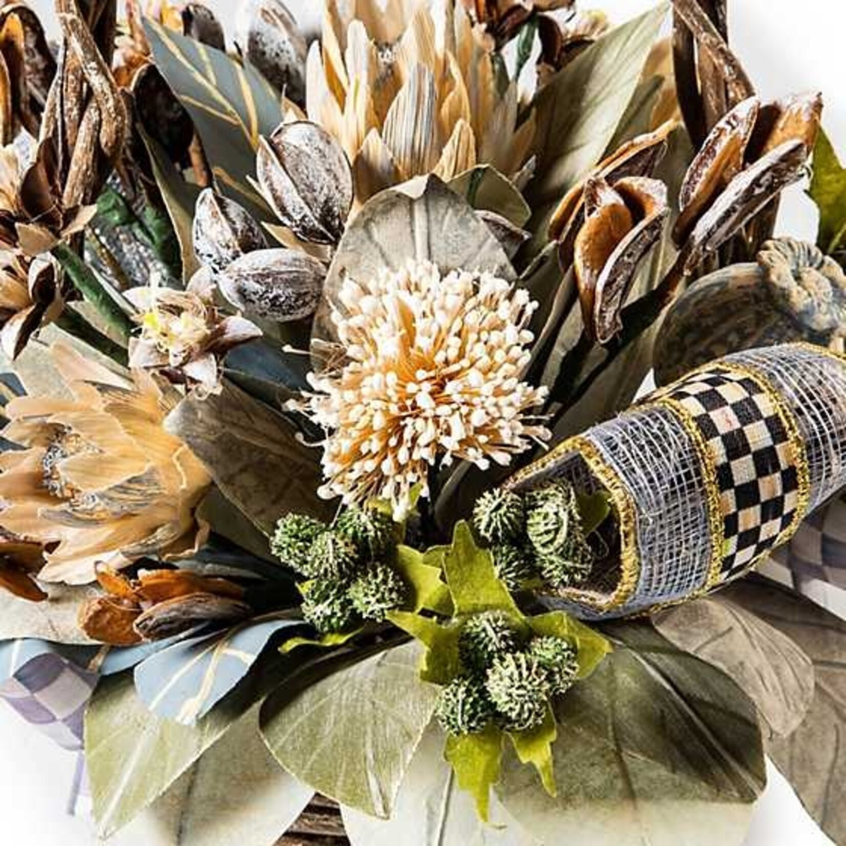 MacKenzie-Childs autumnology fall leaf & pumpkin wreath