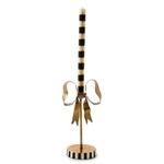MacKenzie-Childs bow tall metal candle holder