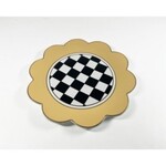 MacKenzie-Childs butterfly toile dinner plate - buttercream