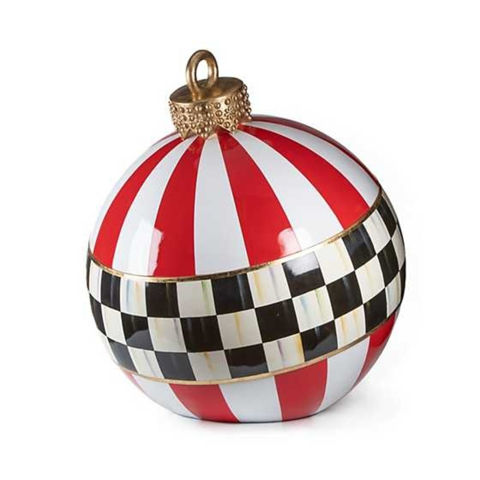 MacKenzie-Childs jolly stripe outdoor ornament