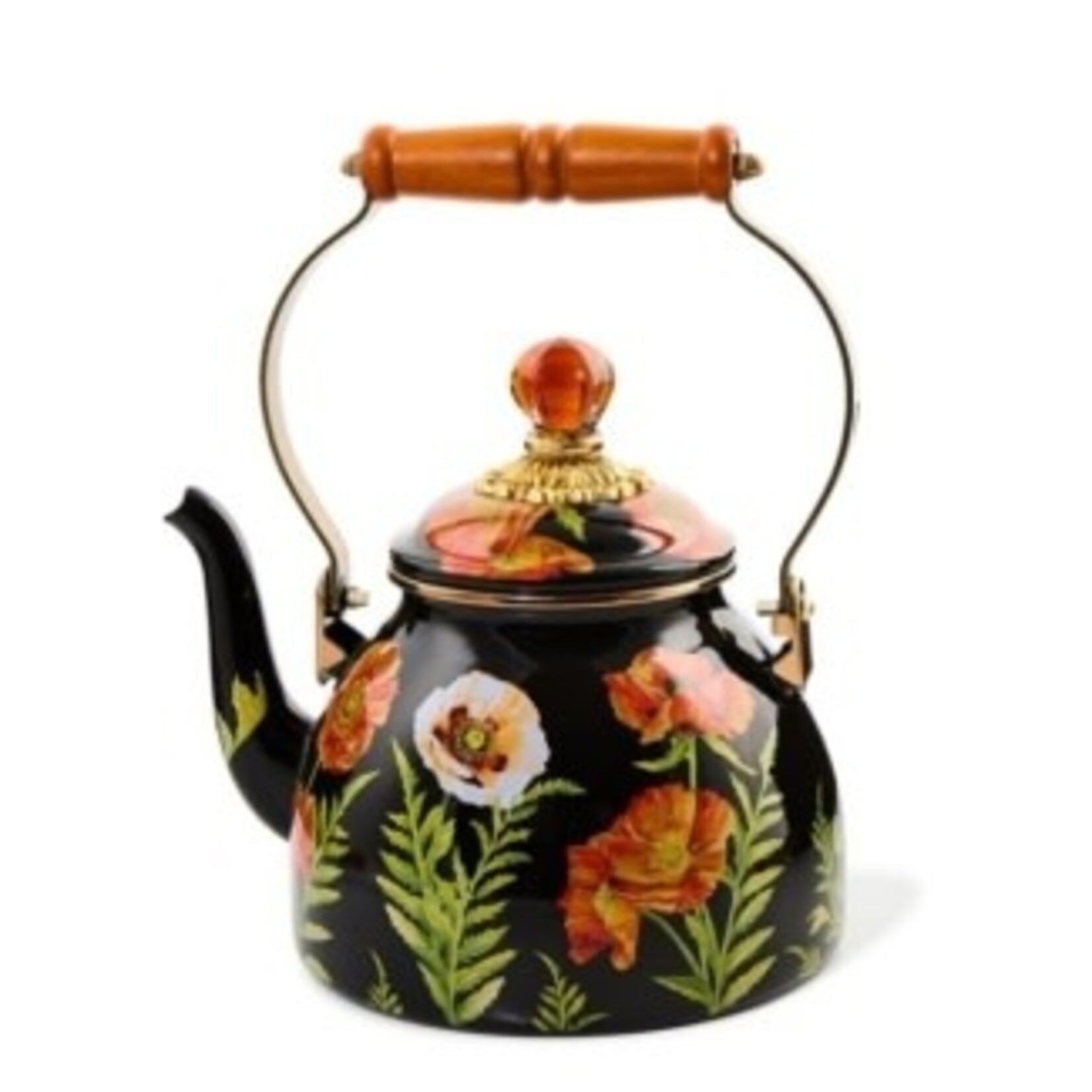 MacKenzie-Childs poppy 2 quart tea kettle
