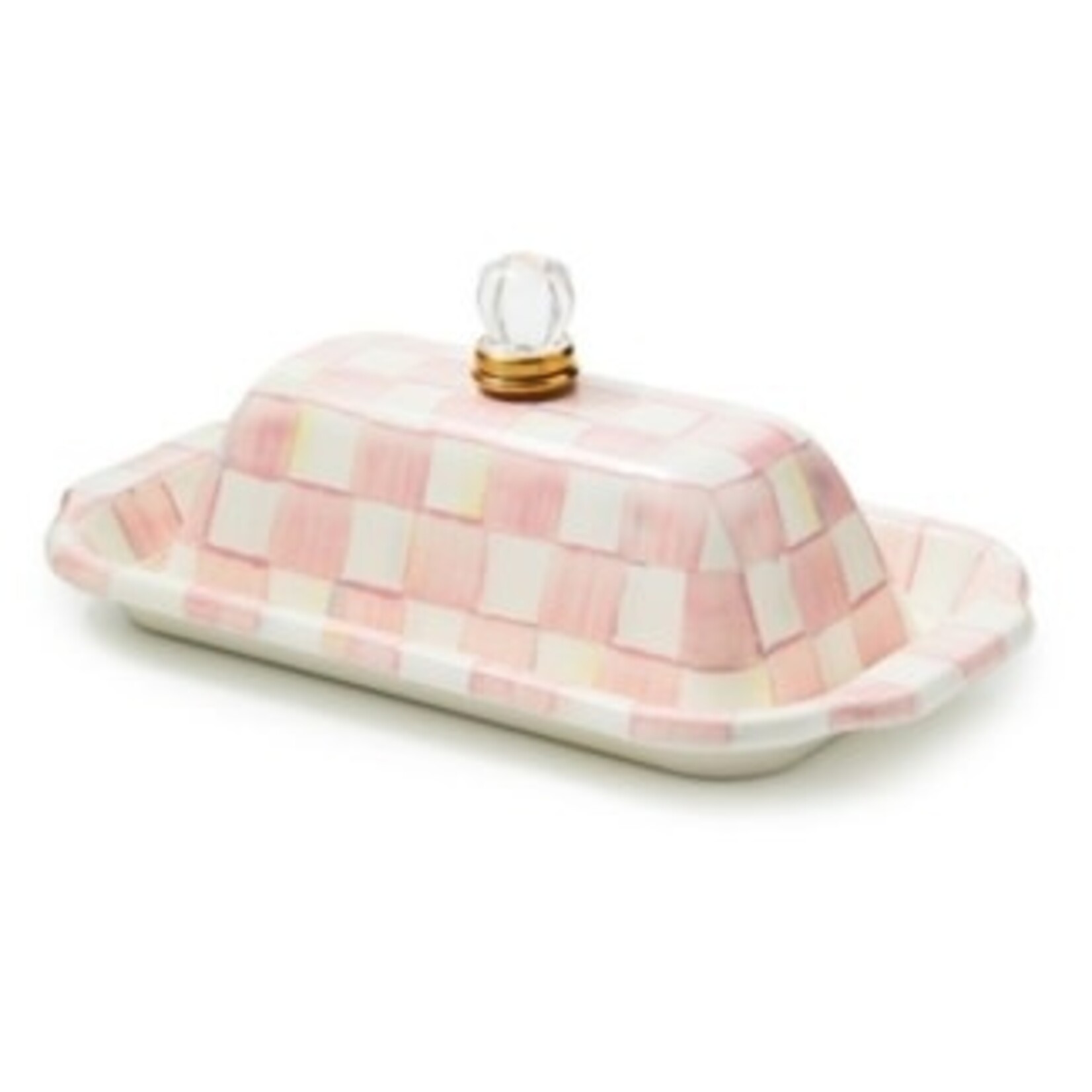 MacKenzie-Childs rosy check butter box