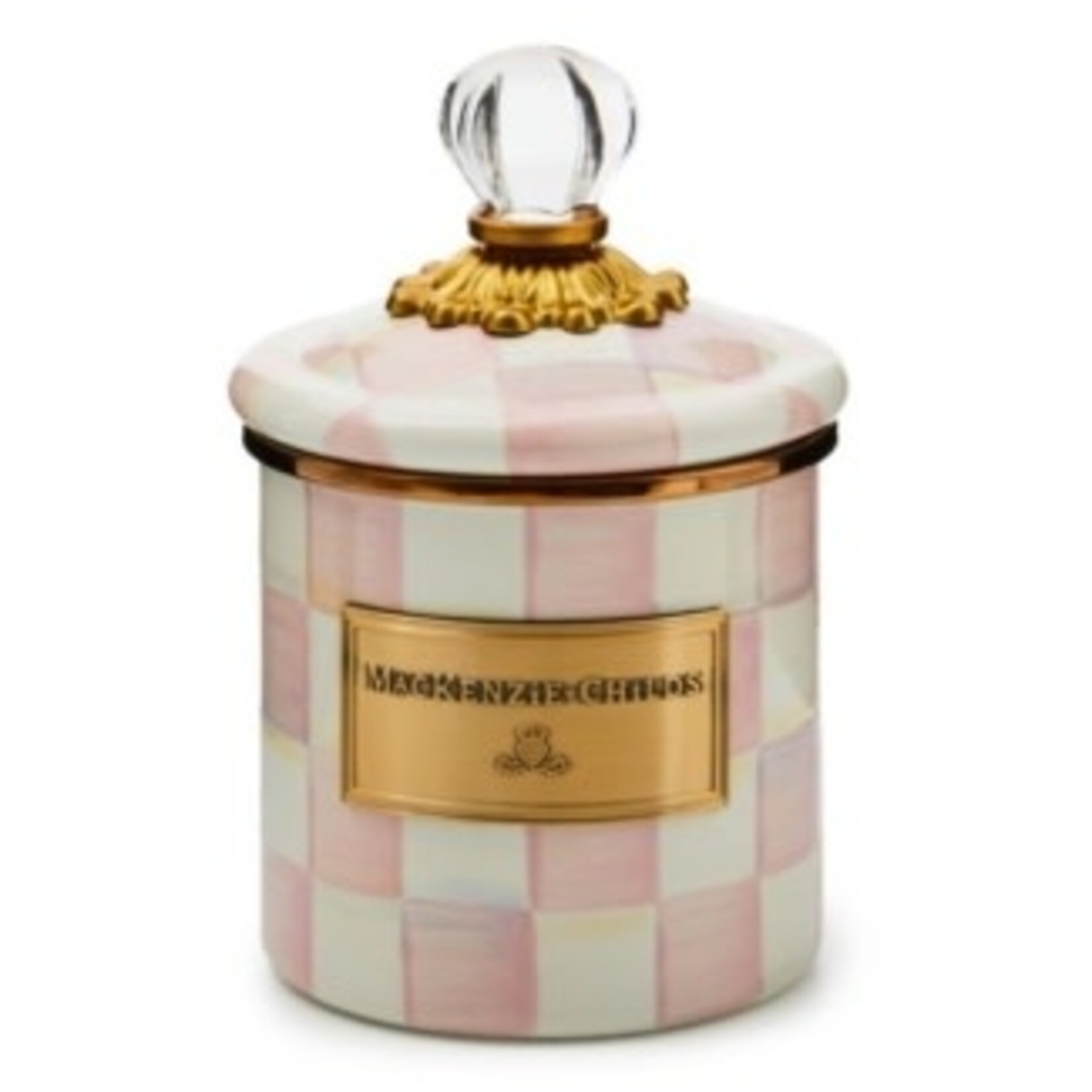 MacKenzie-Childs rosy check demi canister