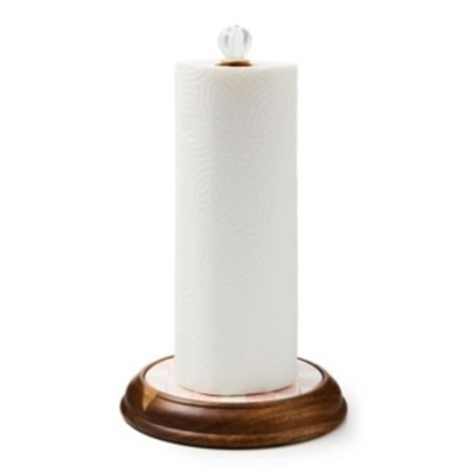 MacKenzie-Childs rosy check wood paper towel holder
