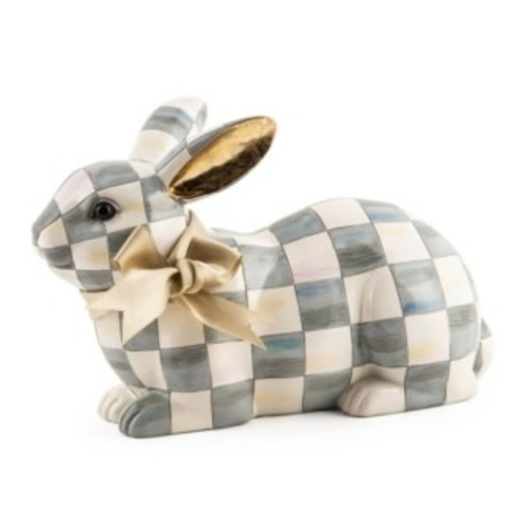 MacKenzie-Childs sterling check resting bunny