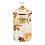 MacKenzie-Childs wild rose white large canister
