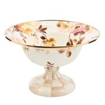 MacKenzie-Childs wild rose white large compote