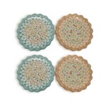 MacKenzie-Childs posie patch ceramic dessert plates, set of 4