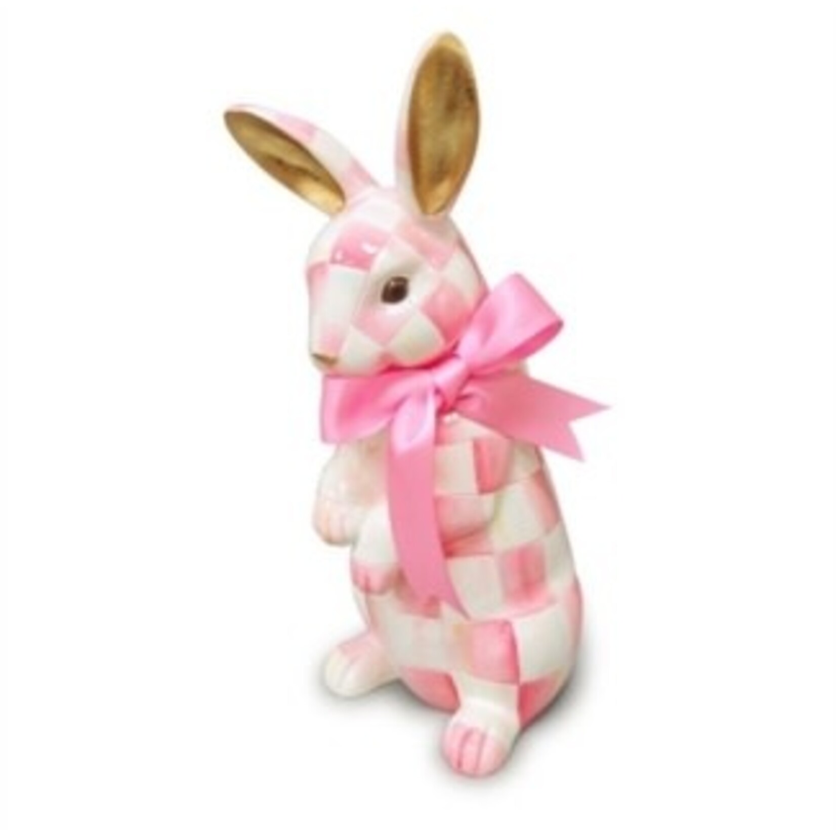 MacKenzie-Childs bubblegum check hops bunny