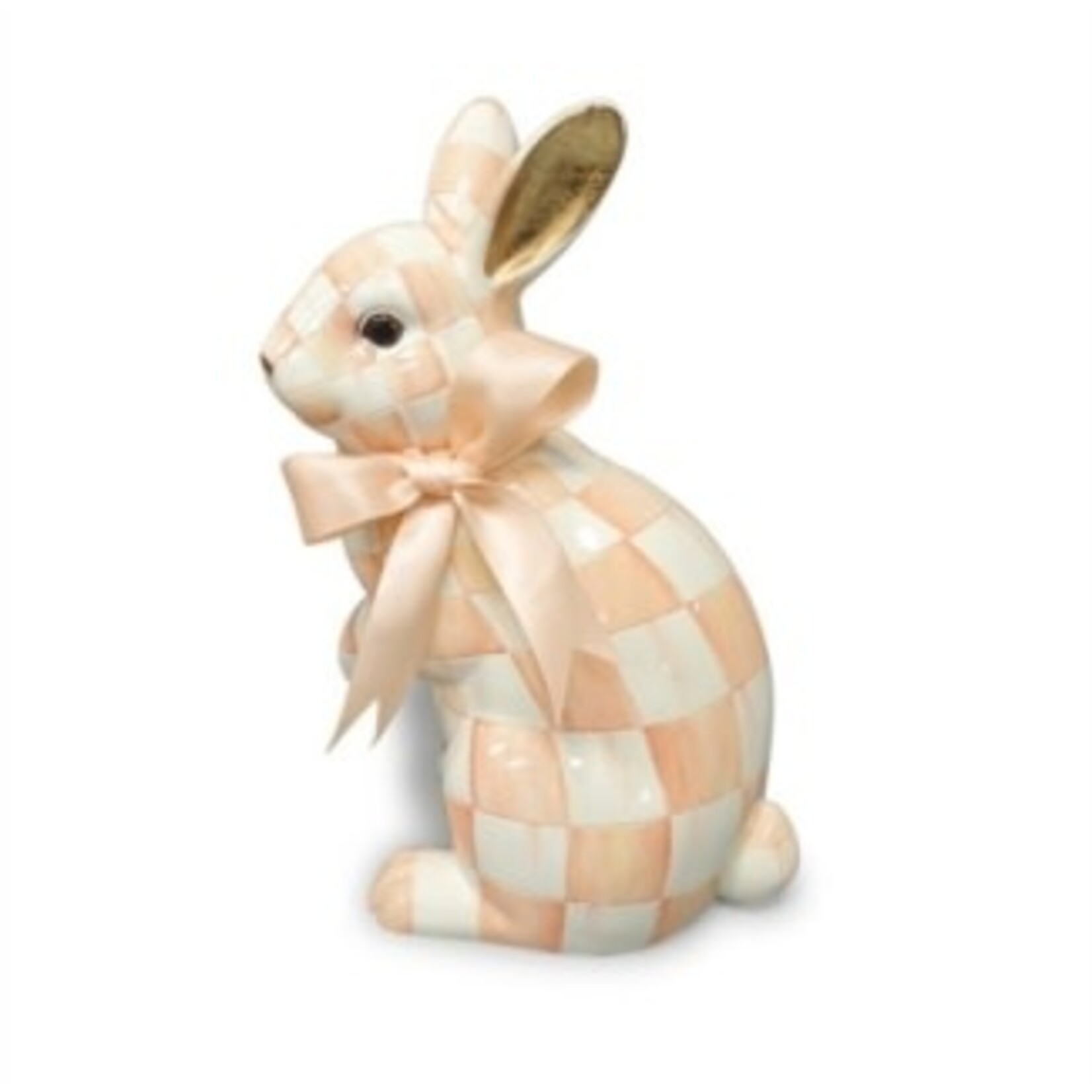 MacKenzie-Childs coral check duchess bunny