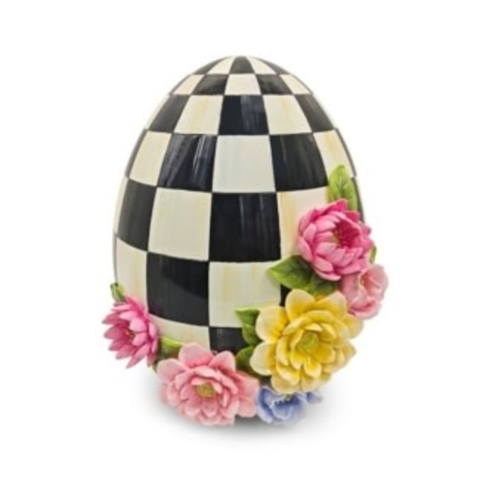 MacKenzie-Childs frolic spring floral tabletop egg