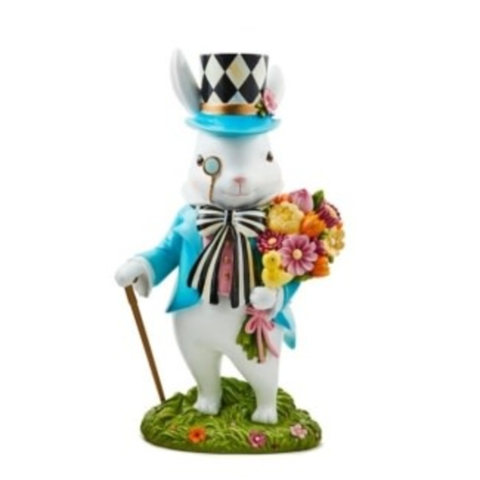 MacKenzie-Childs calico bunny figurine