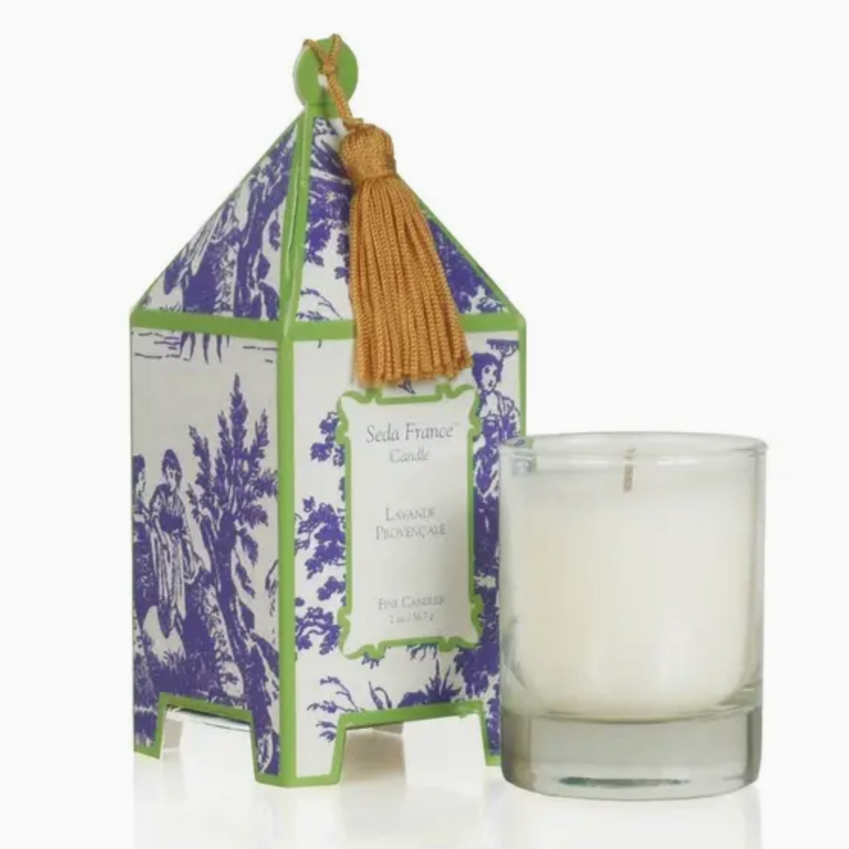 Seda France Lavande Provencale Toile Mini Pagoda Candle