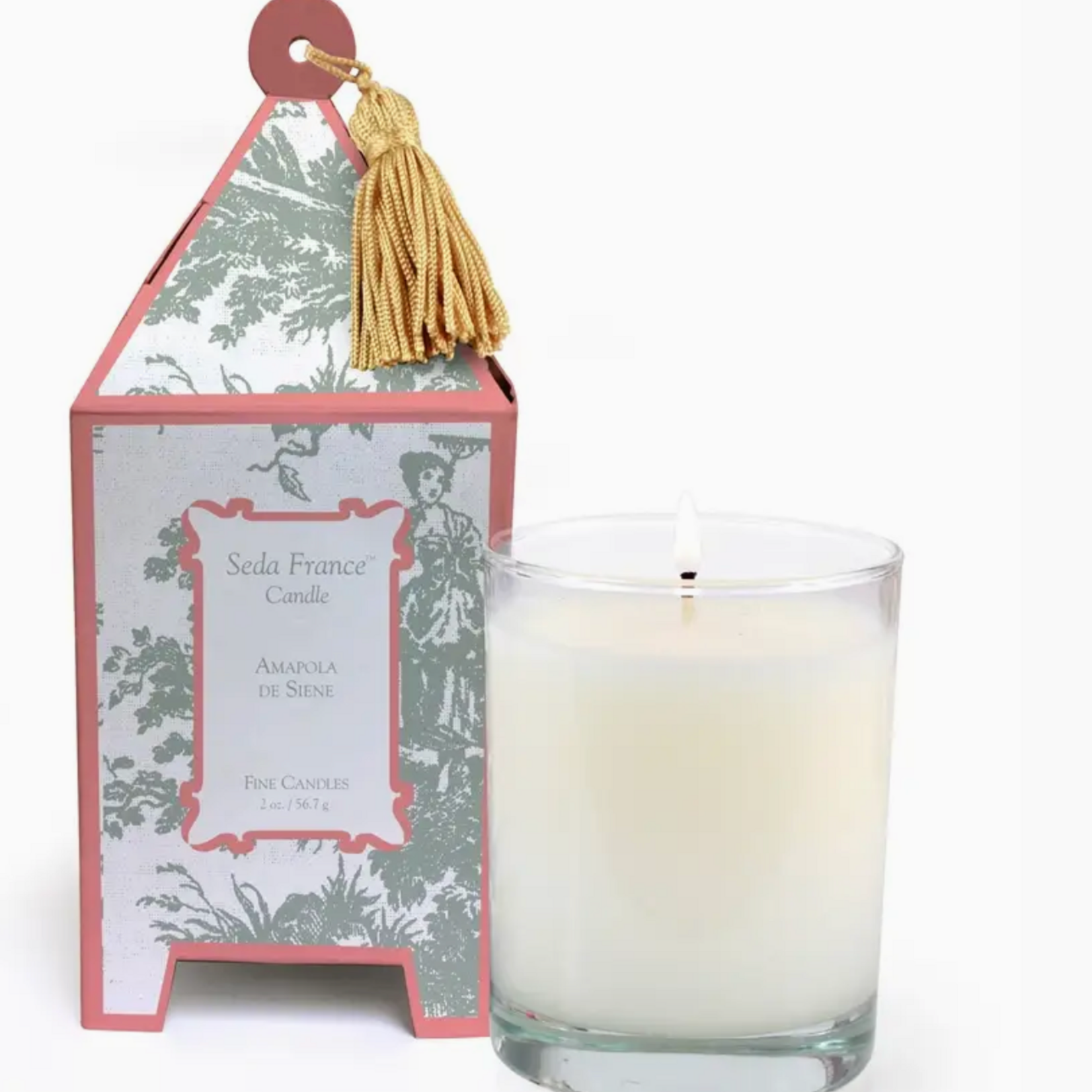 Amapola de Seine Classic Toile Pagoda Box Candle
