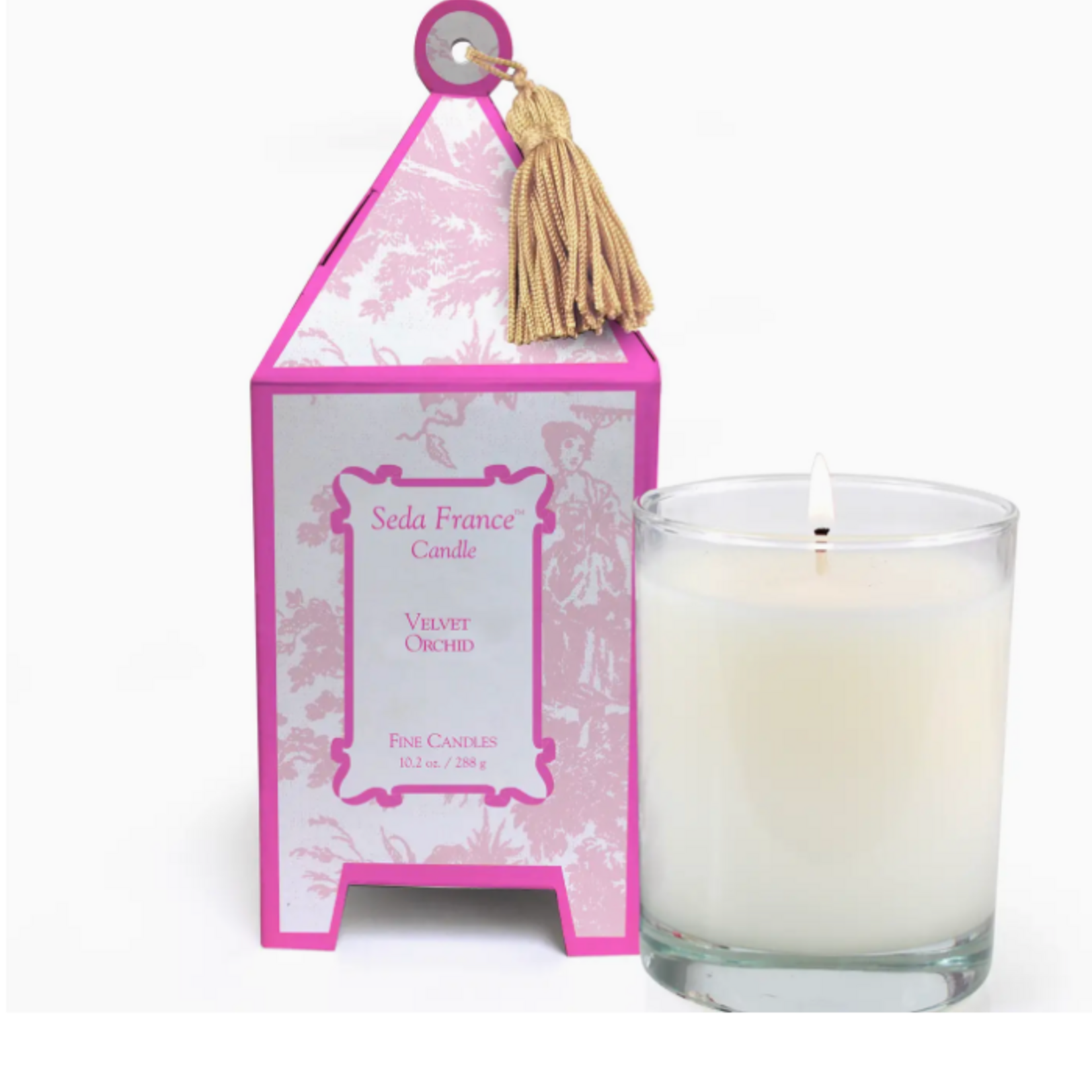 Seda France Velvet Orchid  Classic Pagoda Box  Candle