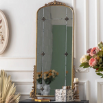 Vagabond Vintage Antique-Style Arched Wall Mirror with Gold