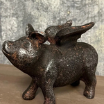 Vagabond Vintage Cast Iron Flying Pig