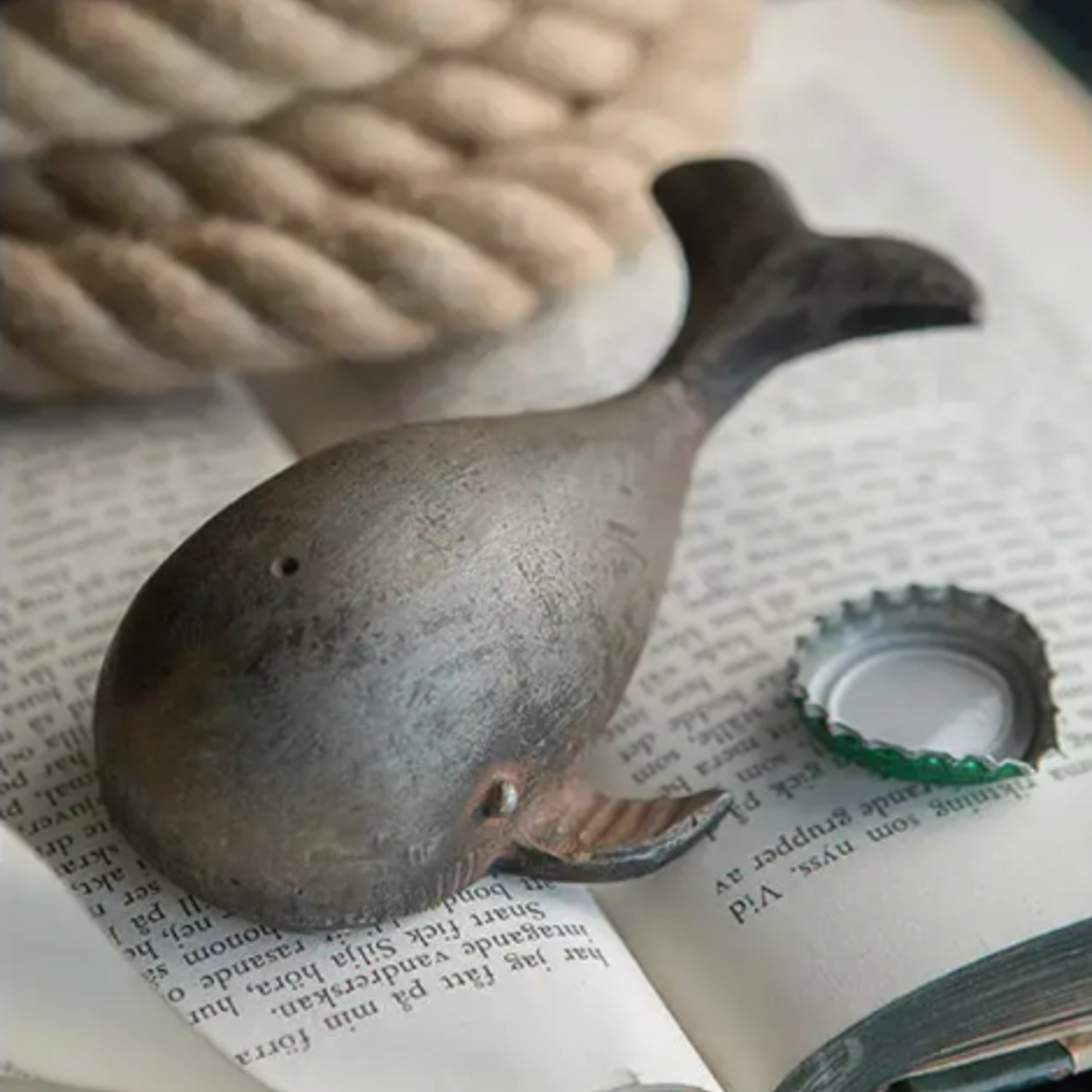 Vagabond Vintage Pewter Whale Bottle Opener