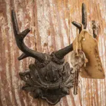 Vagabond Vintage Antiqued Black Pewter Antler Hook