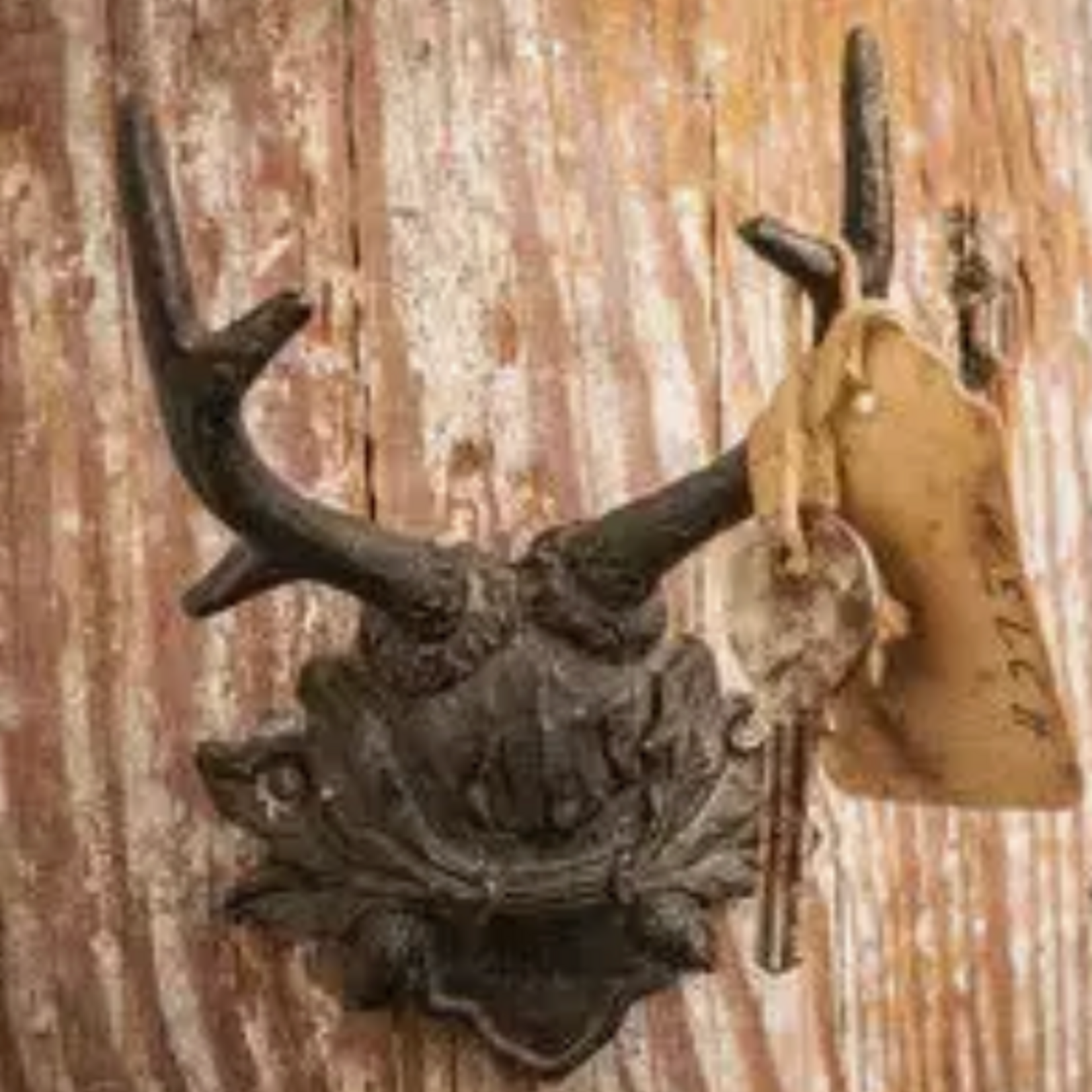 Vagabond Vintage Antiqued Black Pewter Antler Hook