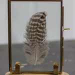 Vagabond Vintage Solid Brass Frame with Stand-w/Feather-4x6