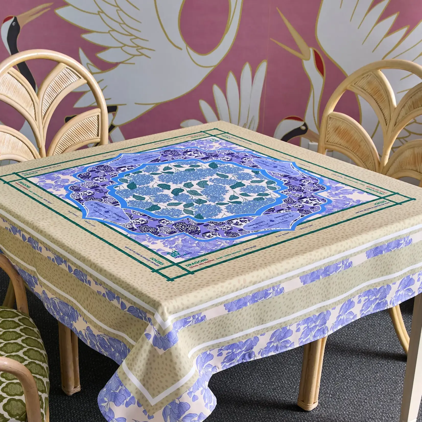 Oh My Mahjong Flora Tablecloth