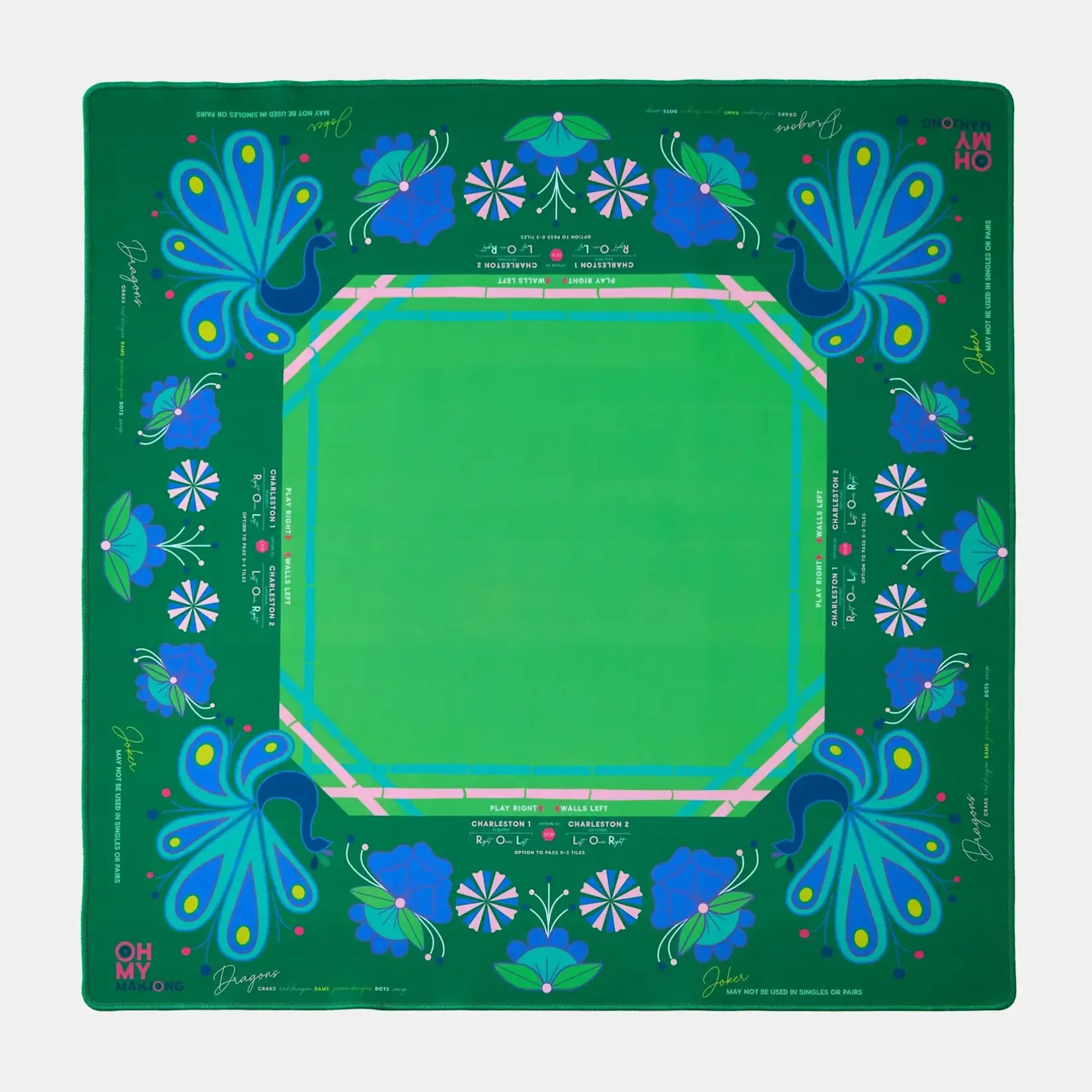 Oh My Mahjong Birdie Green Mat in Tube
