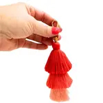 My Fair Mahjong Red 3 Layer Tassel