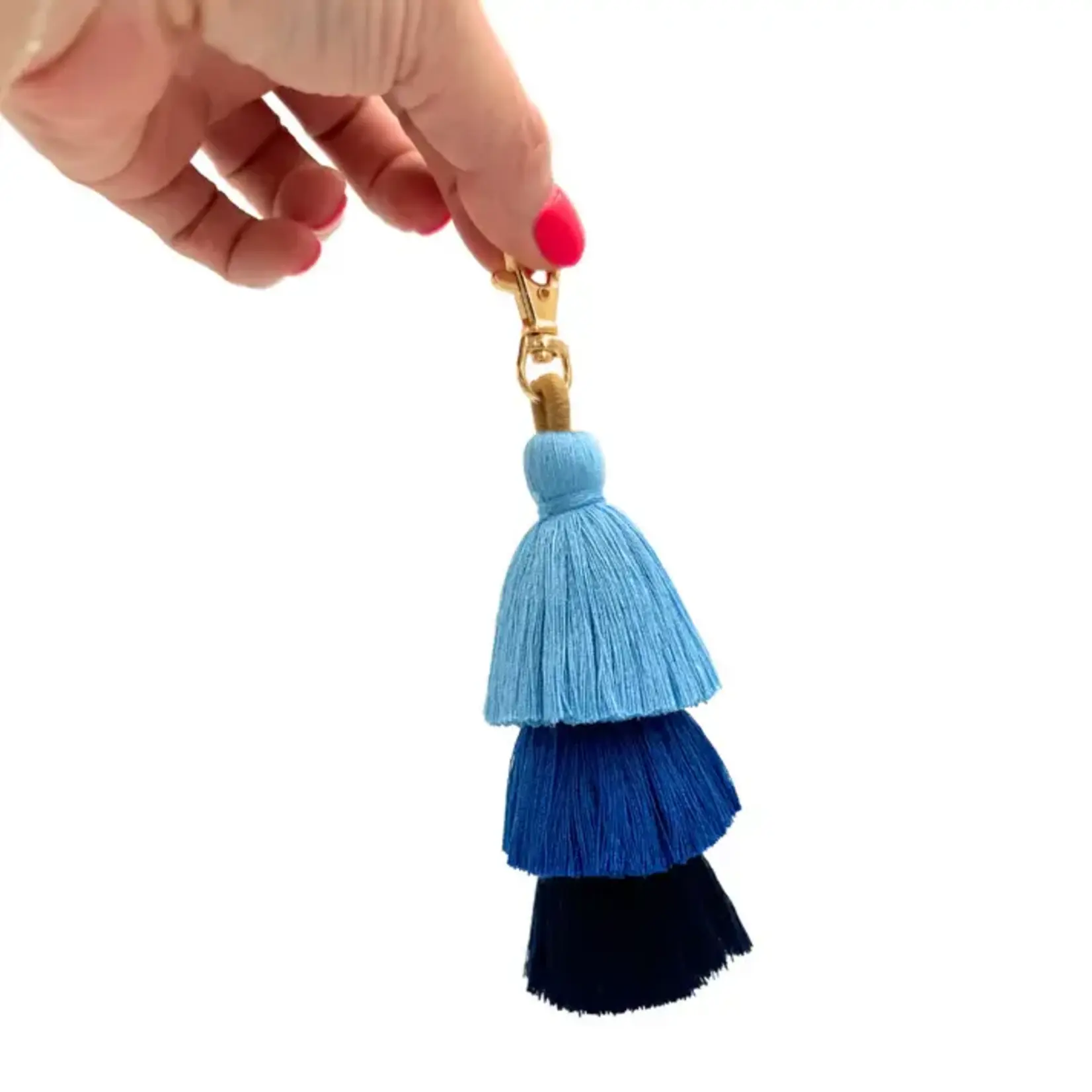 My Fair Mahjong Blue 3 Layer Tassel